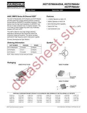 HGTP7N60A4 datasheet  